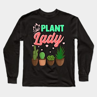 Cute & Funny Plant Lady Planting Gardening Pun Long Sleeve T-Shirt